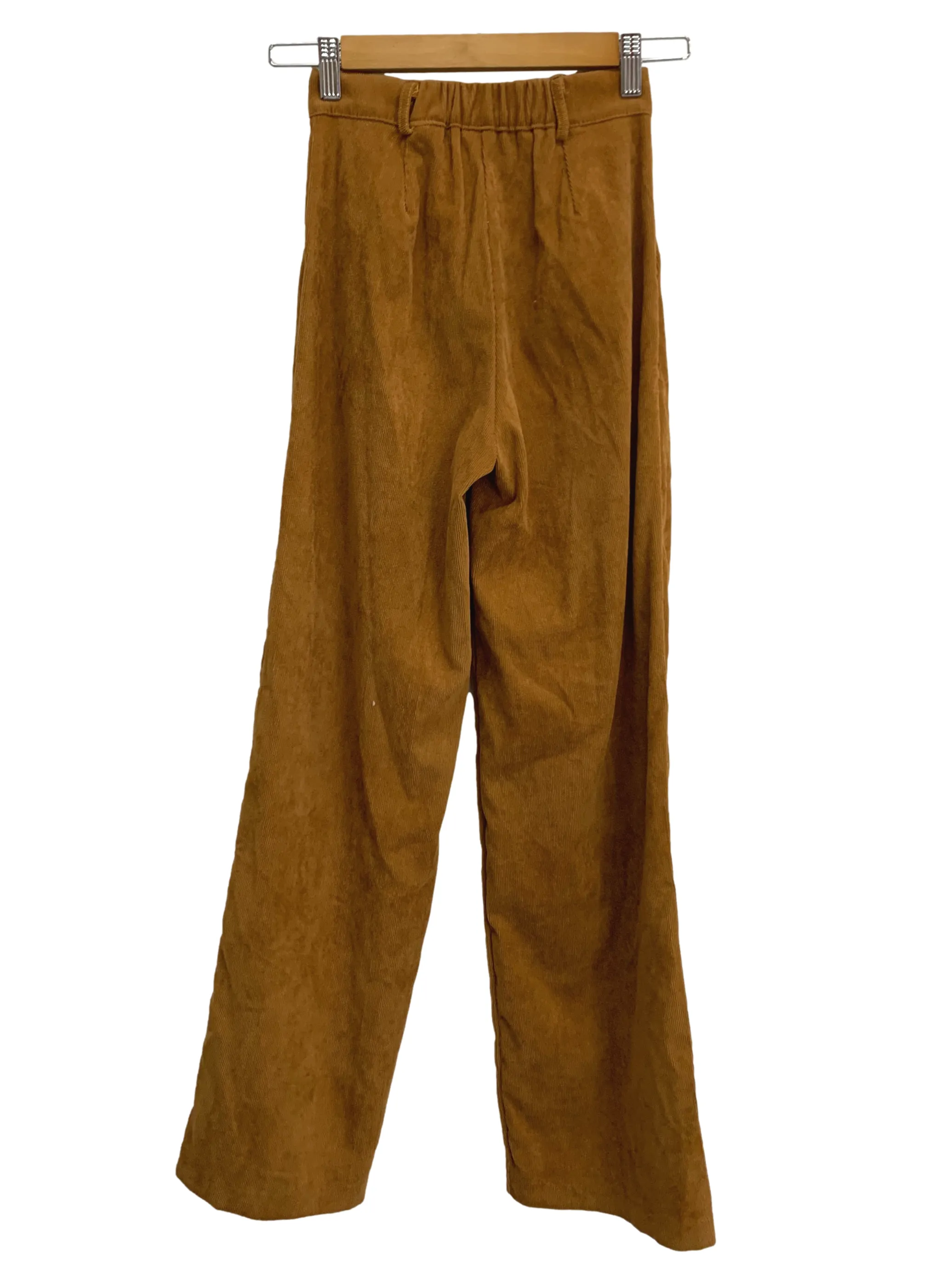 Caramel Corduroy Highwaisted Staight Pants