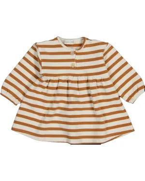 Caramel Striped Knit Dress
