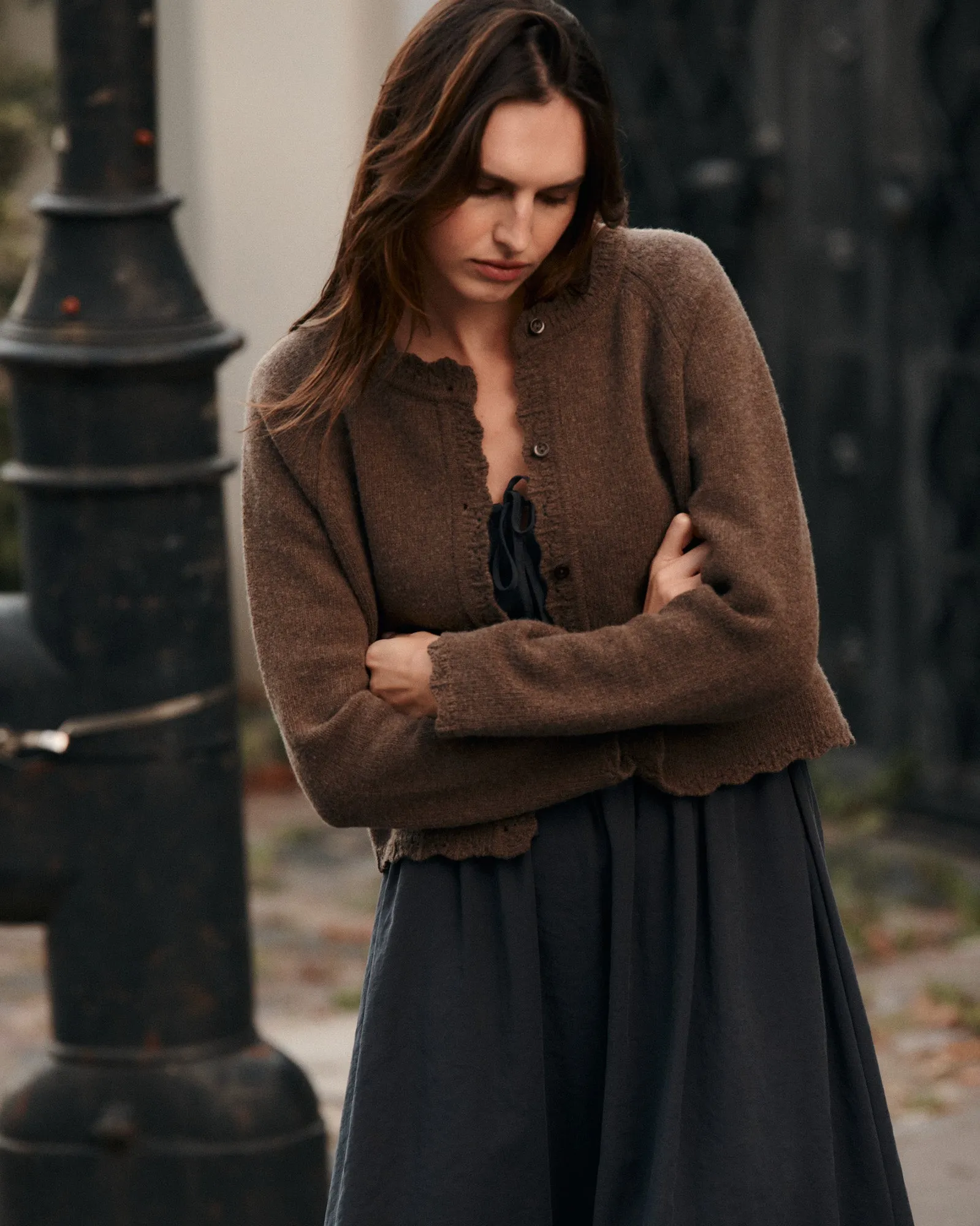 Cardigan in wool / 16 / 15 / calm brown