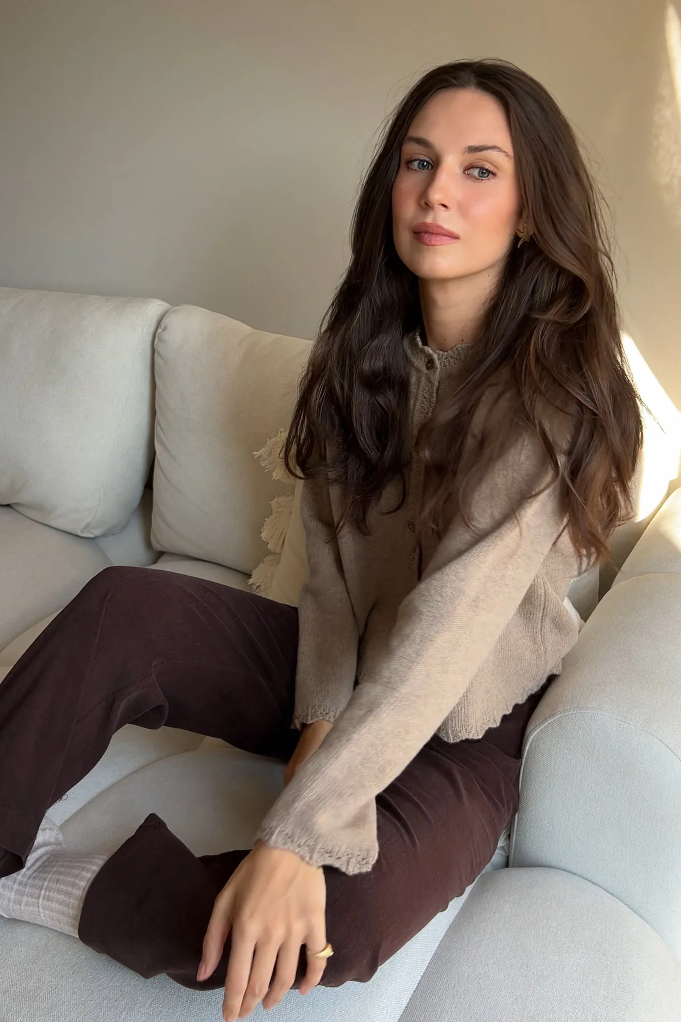 Cardigan in wool / 16 / 15 / cappuccino