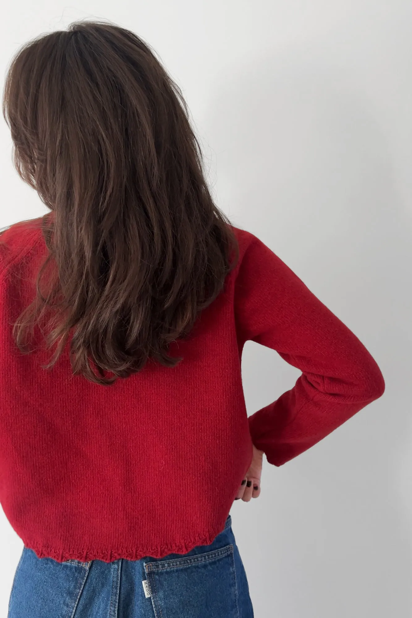 Cardigan in wool / 16 / 15 / cranberry red
