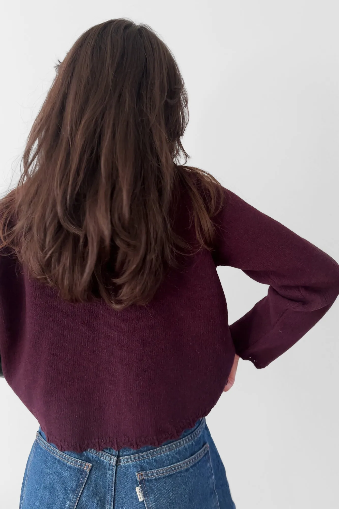 Cardigan in wool / 16 / 15 / plum