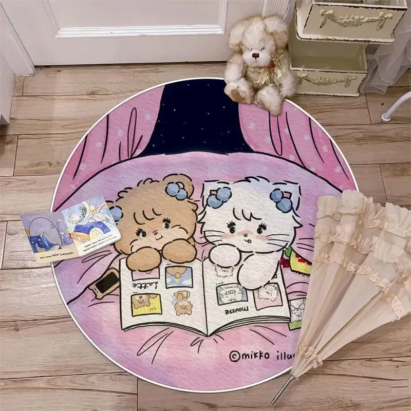 Cartoon Pink Mikko Rug - Lovesickdoe