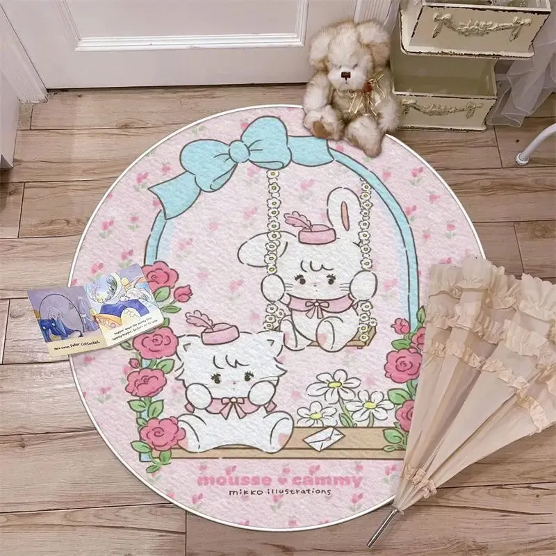 Cartoon Pink Mikko Rug - Lovesickdoe
