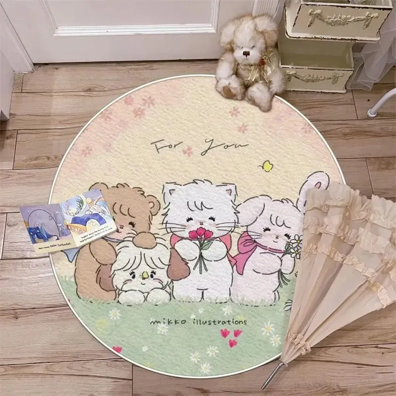 Cartoon Pink Mikko Rug - Lovesickdoe