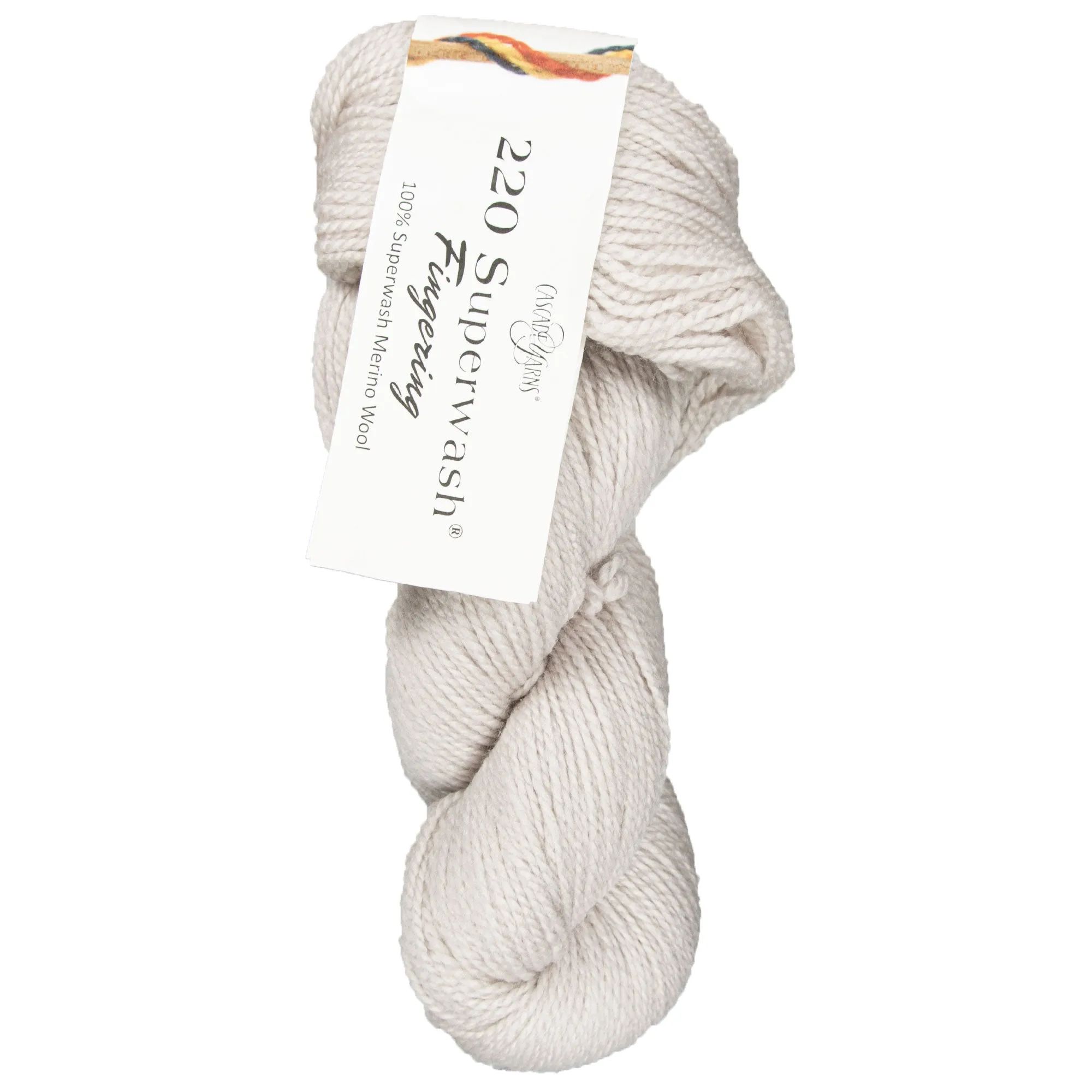 Cascade Yarns 220 Superwash Fingering Yarn - 127 White Sand