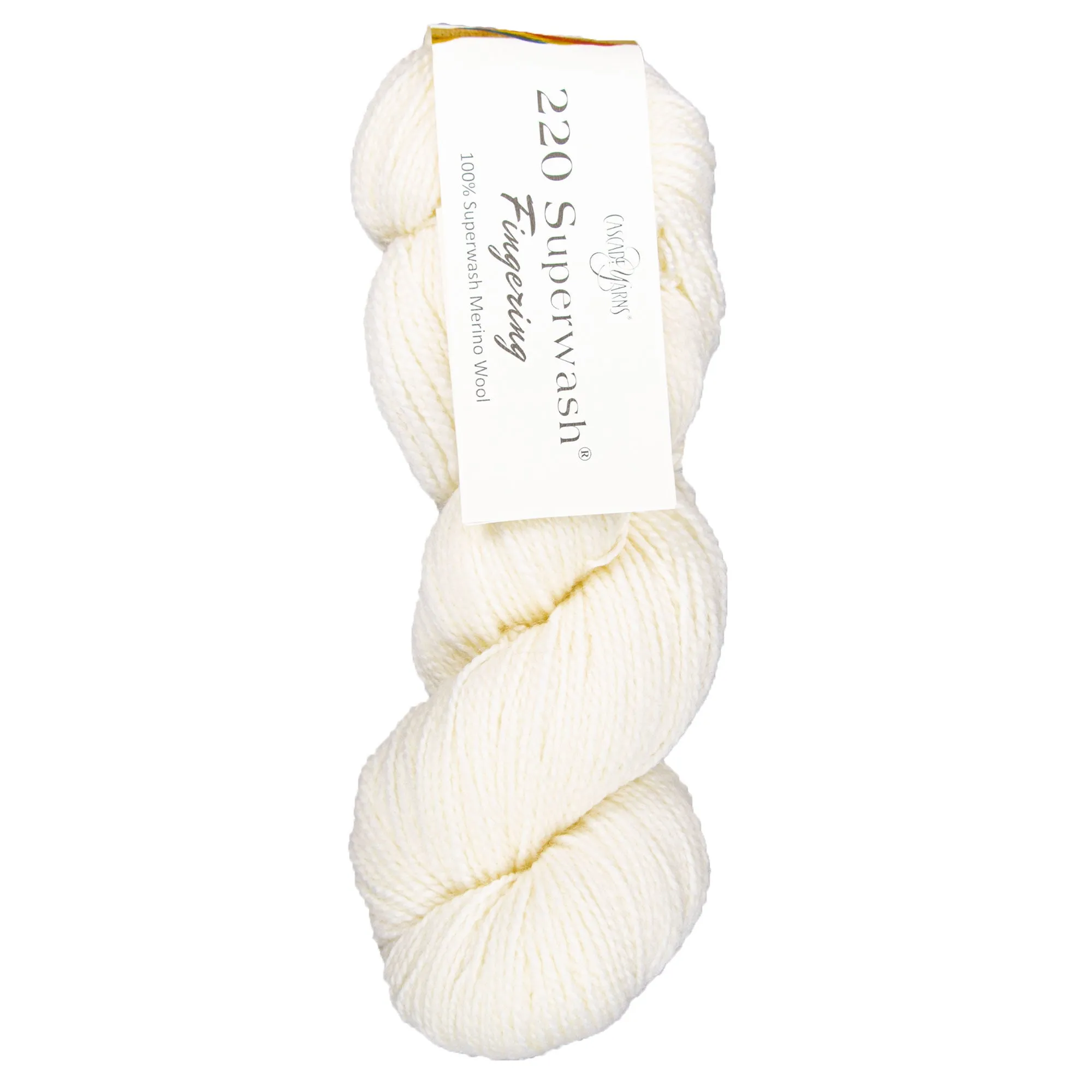 Cascade Yarns 220 Superwash Fingering Yarn - 25 White