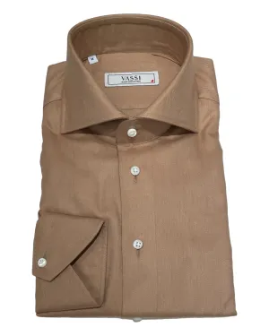Cashmere Touch Sport Shirt in Caramel