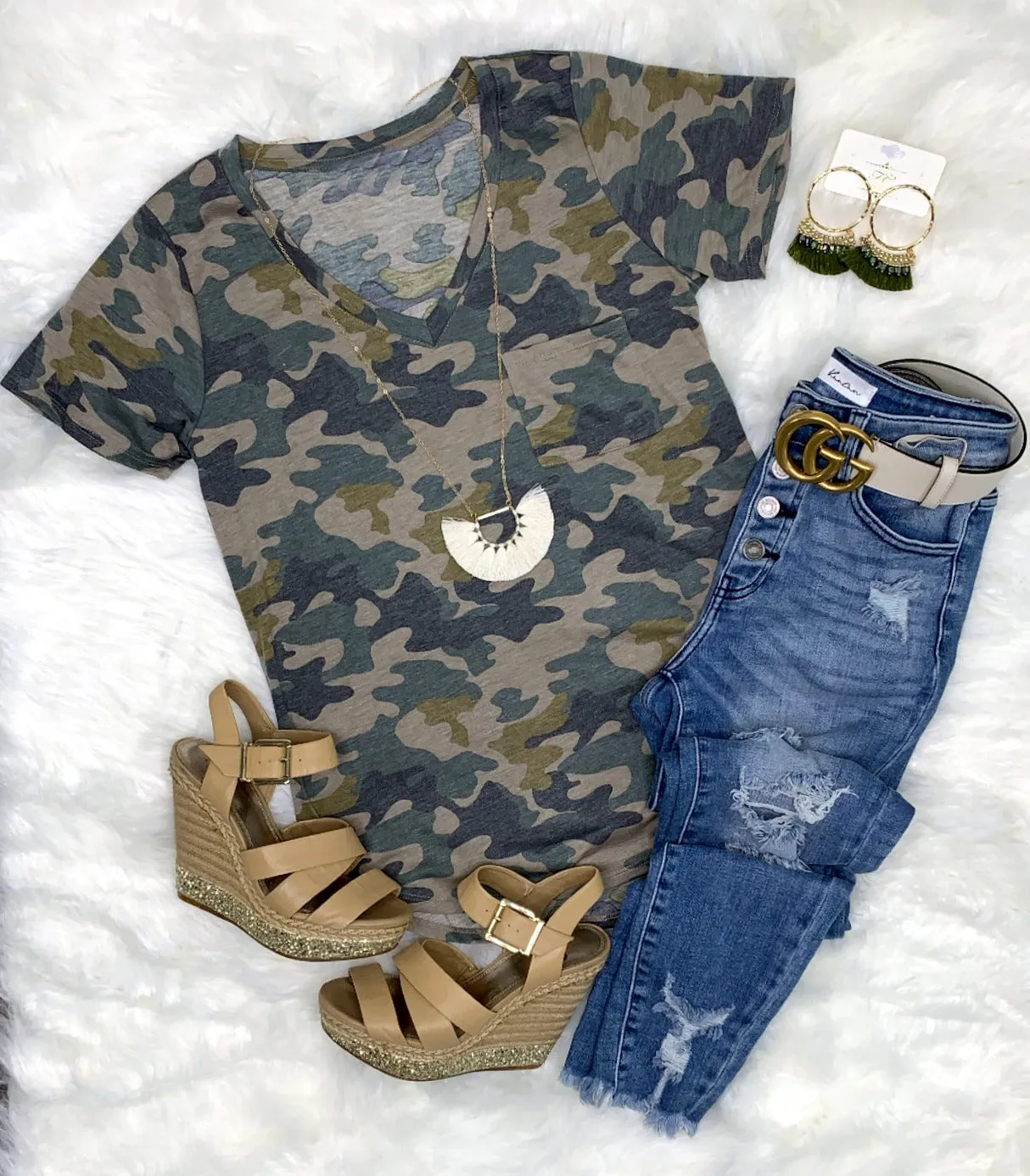 Casual in Camo Top - Light