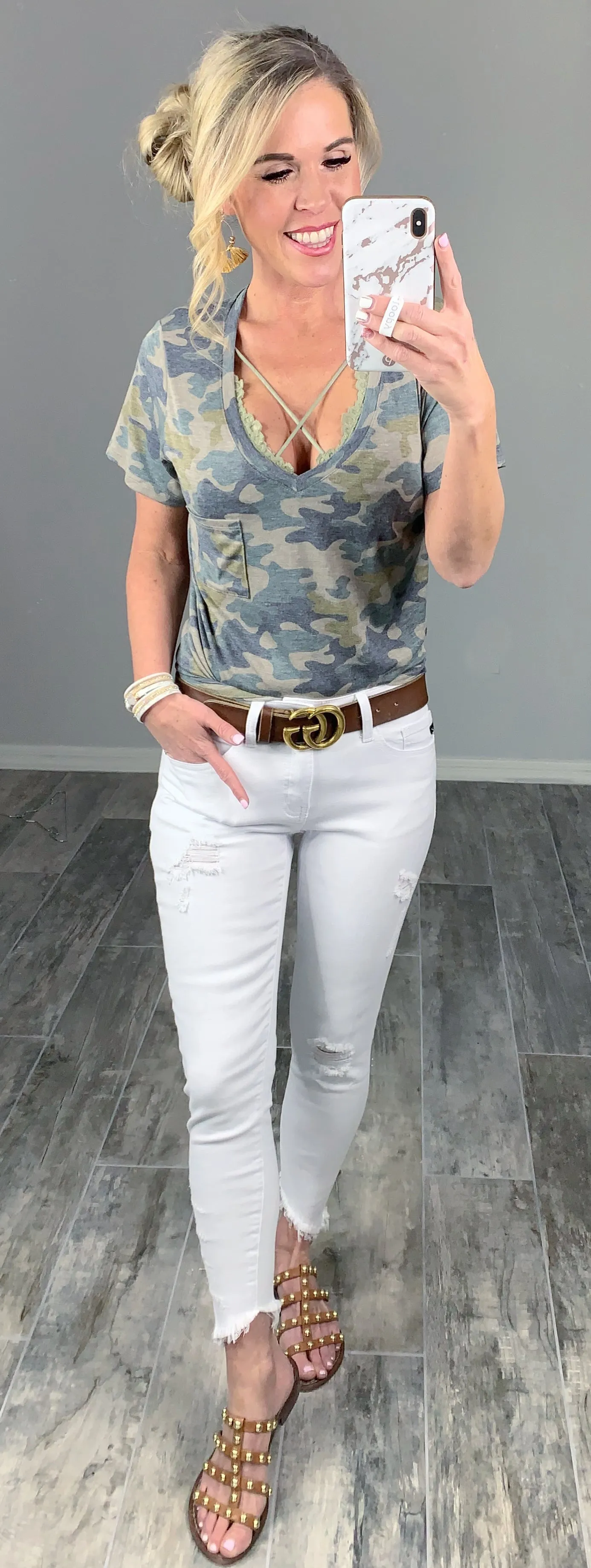 Casual in Camo Top - Light
