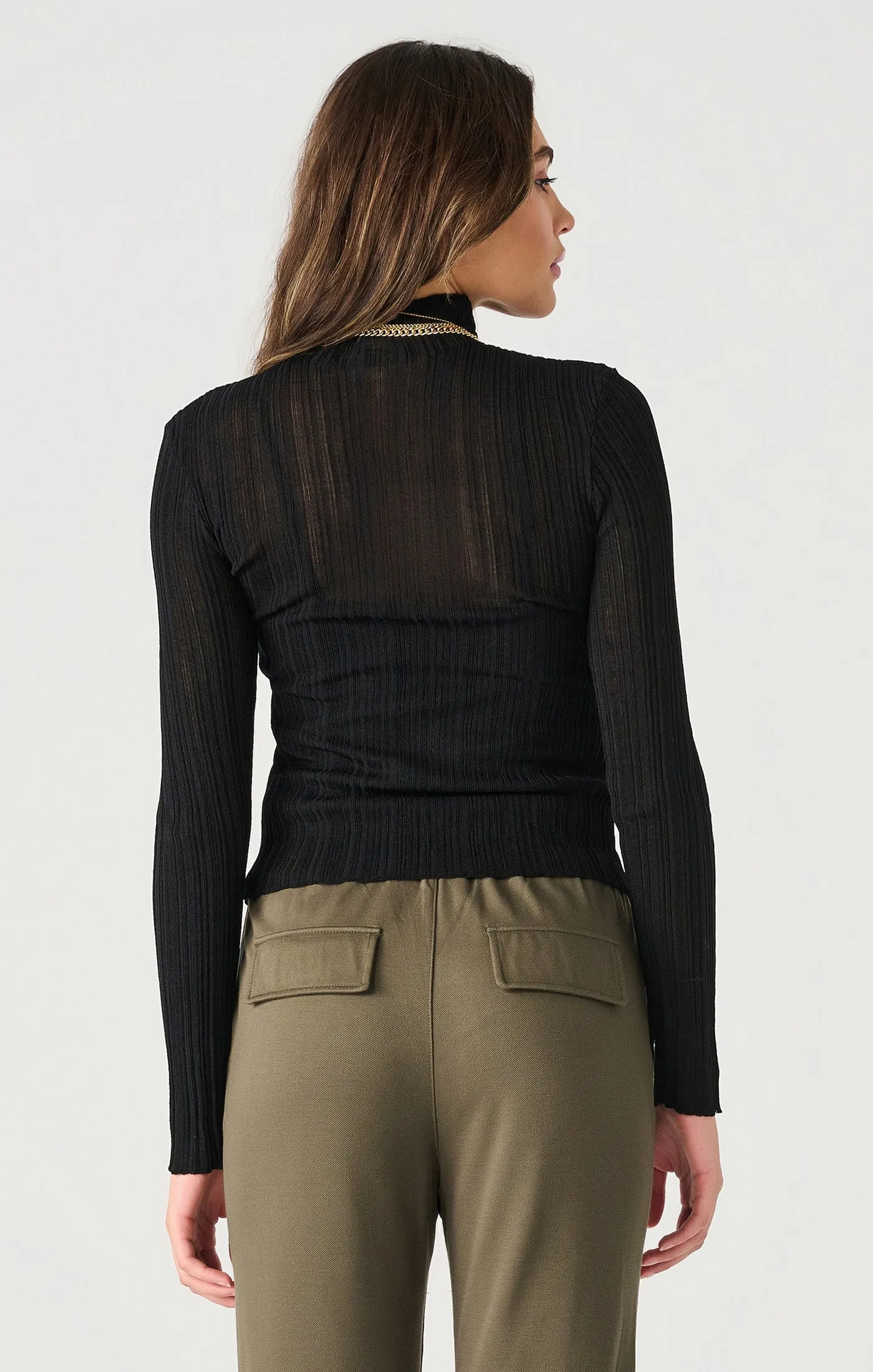 Catherine Mock Neck Long Sleeve