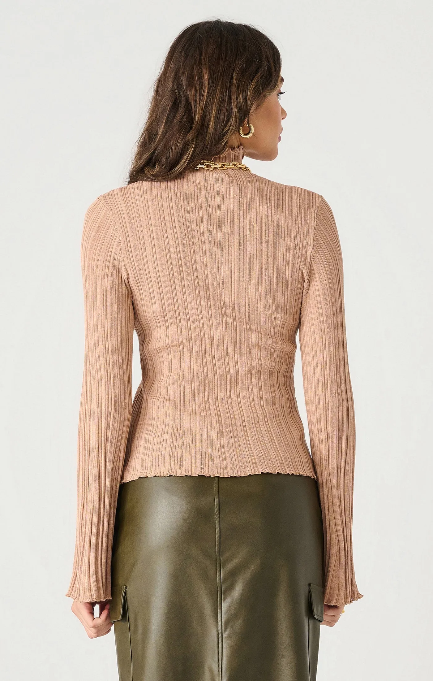 Catherine Mock Neck Long Sleeve