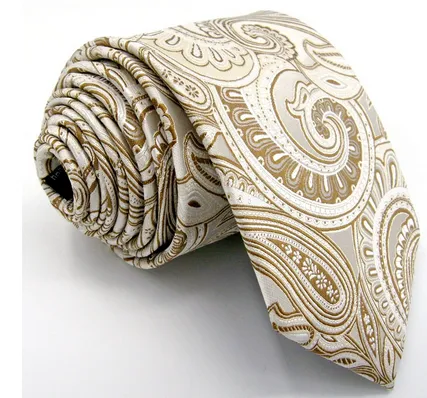 Champagne Beige Paisley Tie
