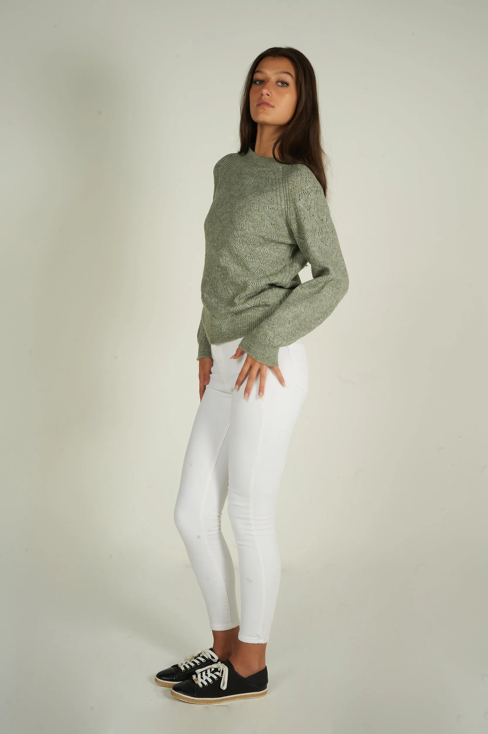 Chandail en pointelle - DINE - (E-C1)