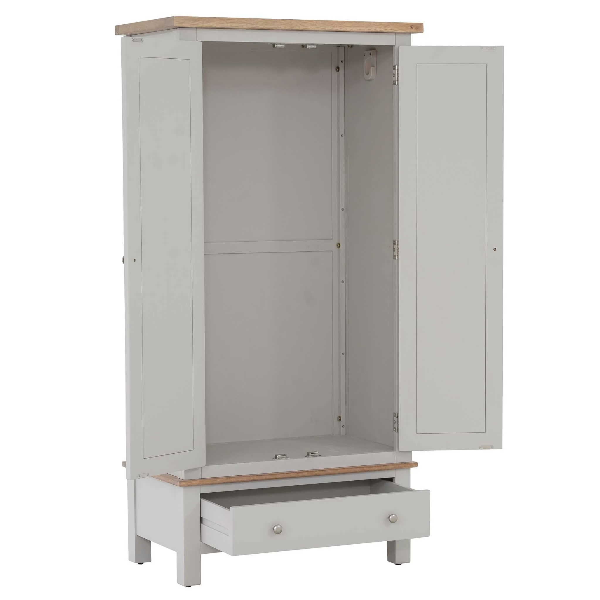 Charlestown Grey Double Wardrobe