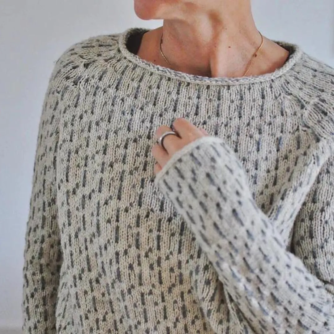 Chic Hand-Knitted Cozy Sweater for All-Season Fashion and Comfort