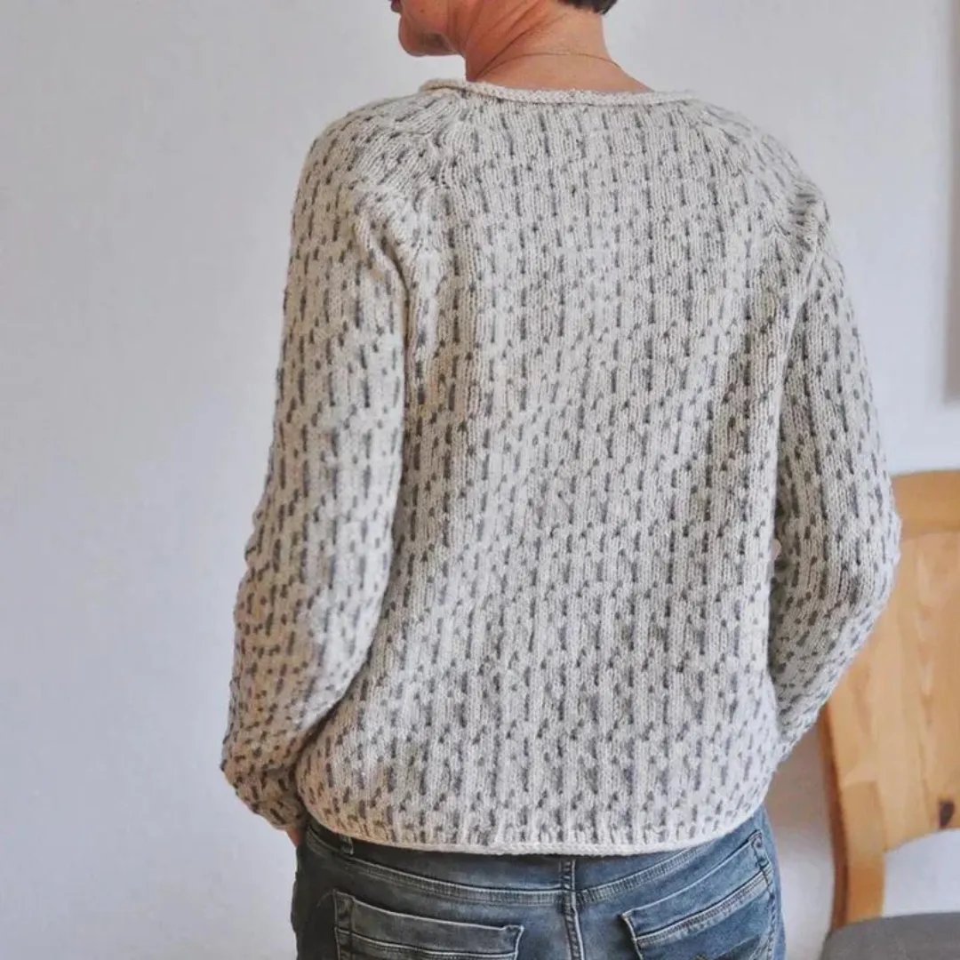 Chic Hand-Knitted Cozy Sweater for All-Season Fashion and Comfort