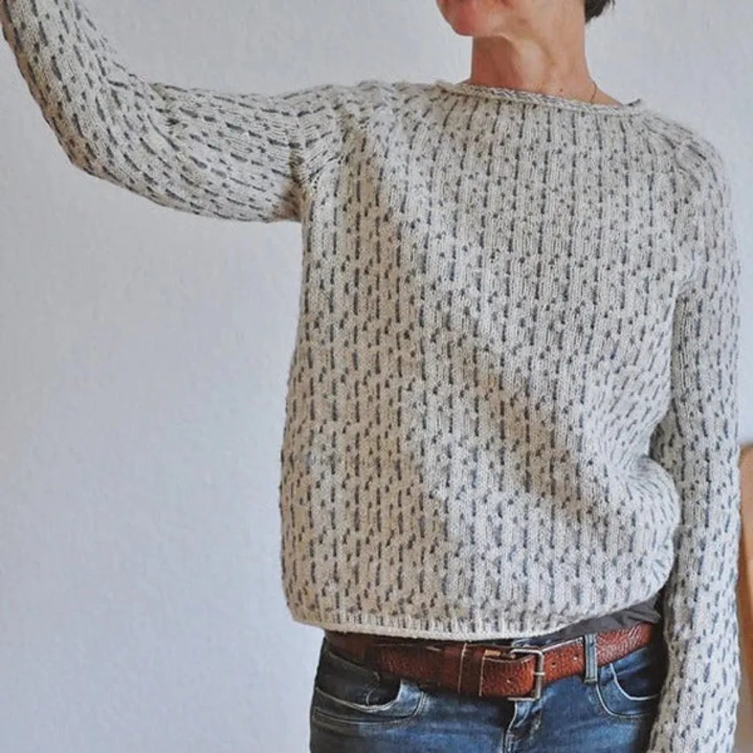 Chic Hand-Knitted Cozy Sweater for All-Season Fashion and Comfort