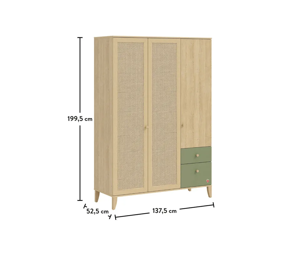 Cilek Loof 3 Doors Wardrobe