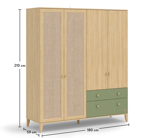 Cilek Loof 4 Doors Wardrobe