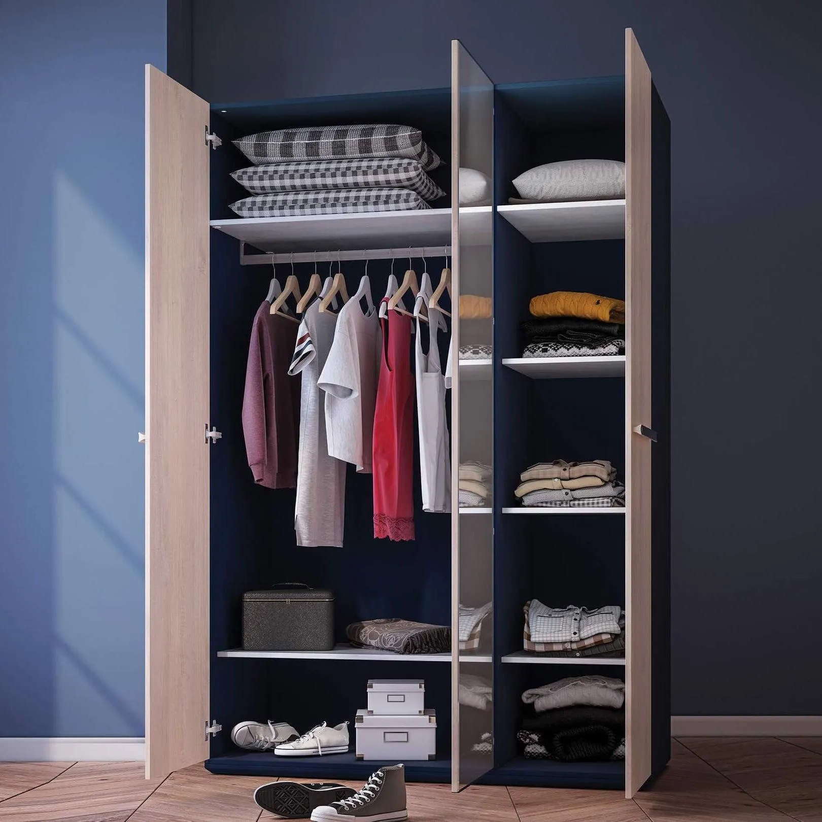 Cilek Trio 3 Doors Wardrobe