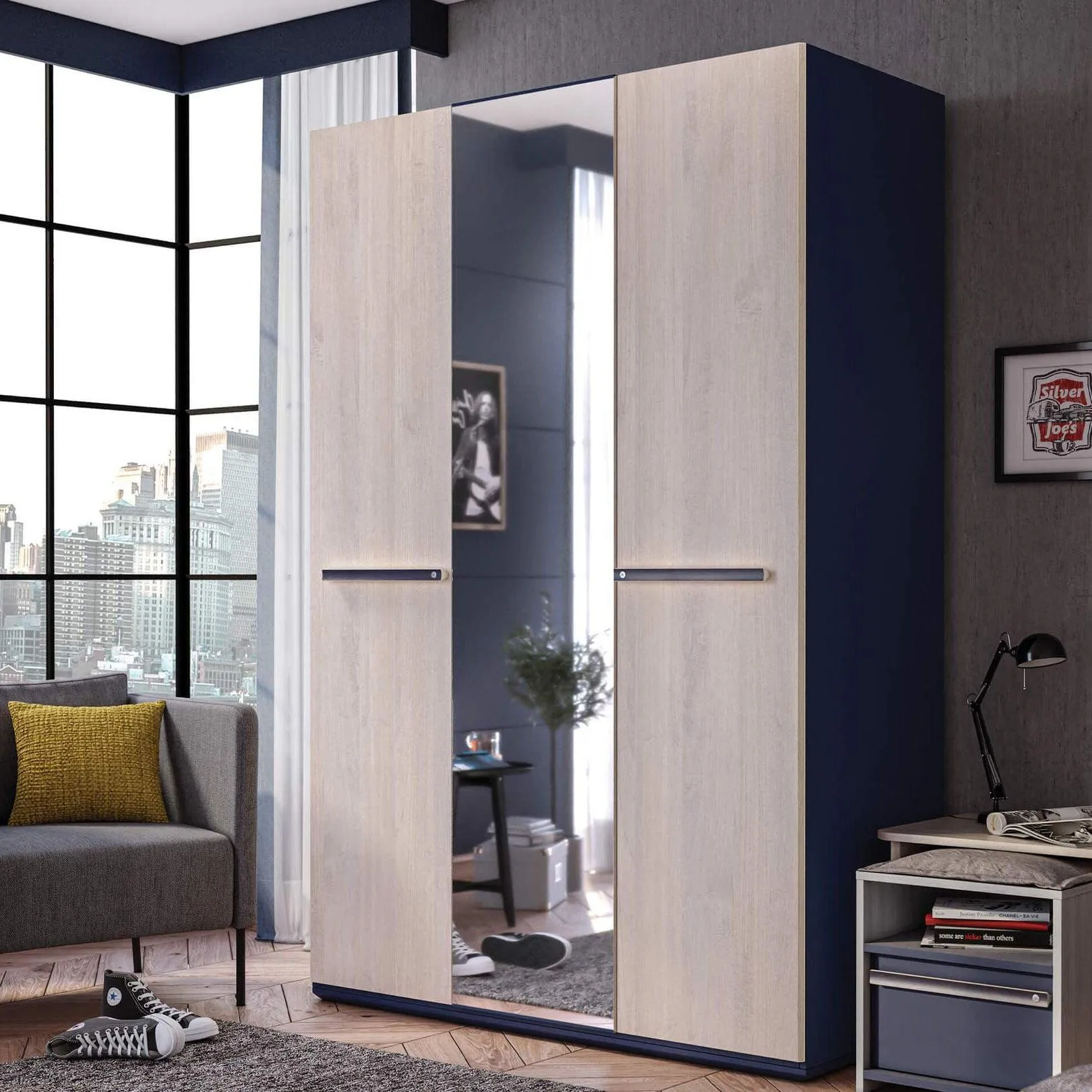 Cilek Trio 3 Doors Wardrobe