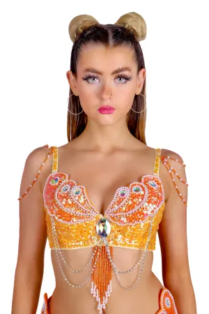 Citrus Mermaid Carnival Bra Top