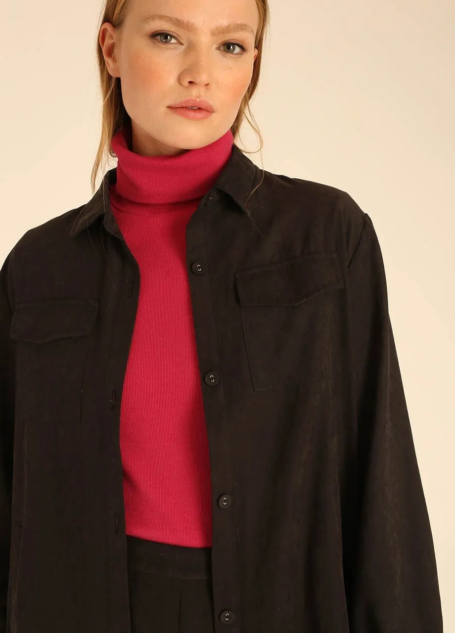Classic Corduroy Overshirt: Black