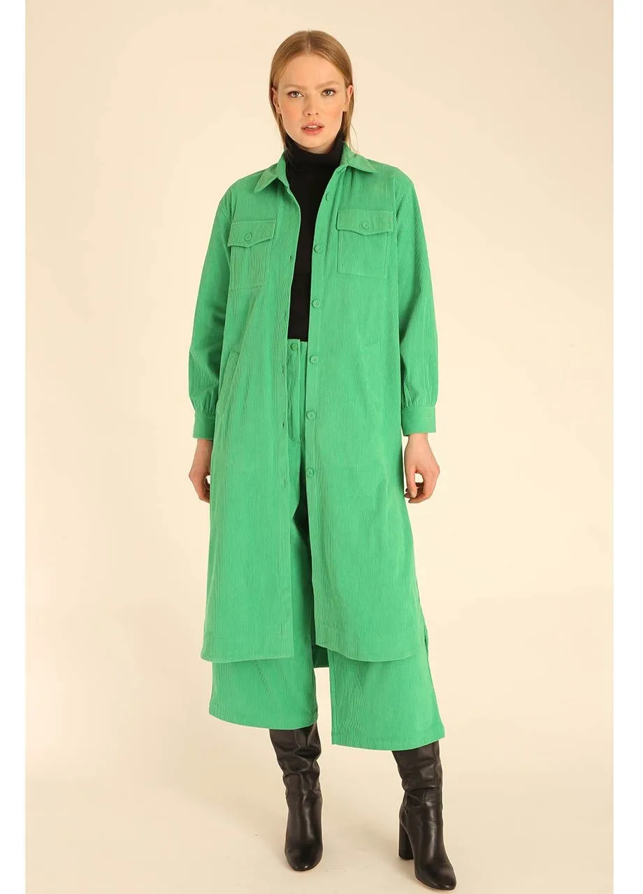 Classic Corduroy Overshirt: Grass