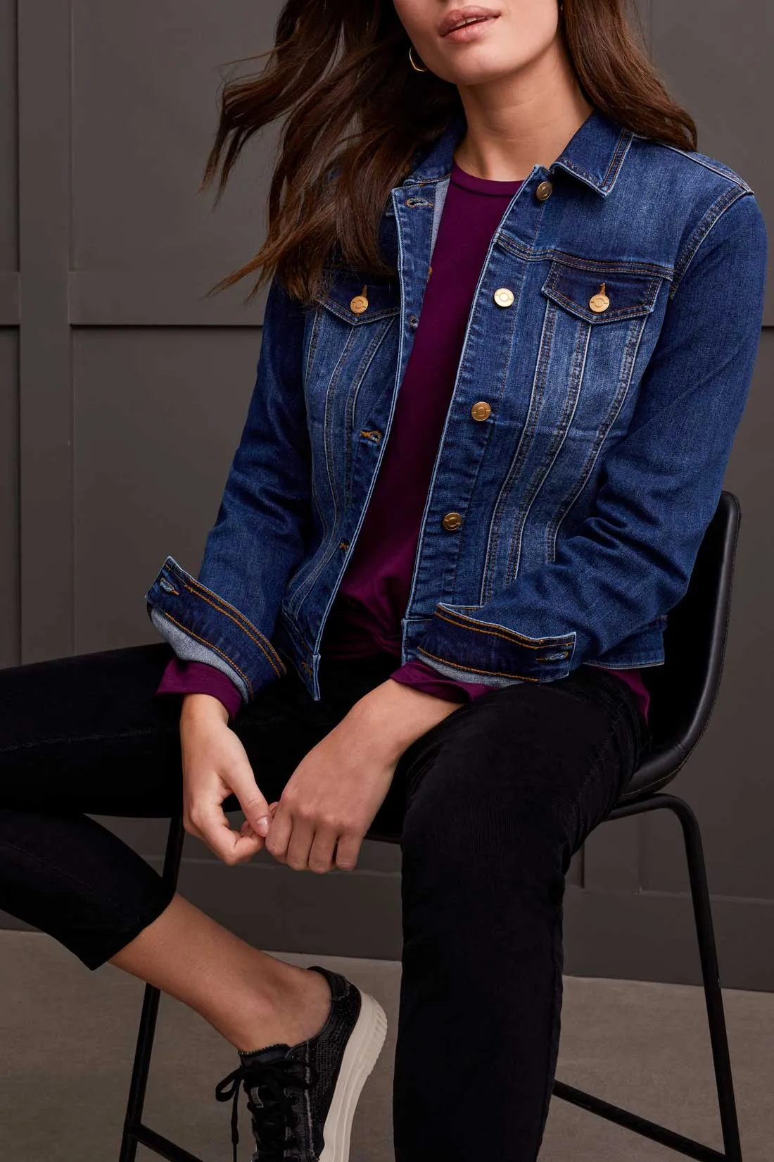 Classic Denim Jacket W/ Pockets - Bluemoon