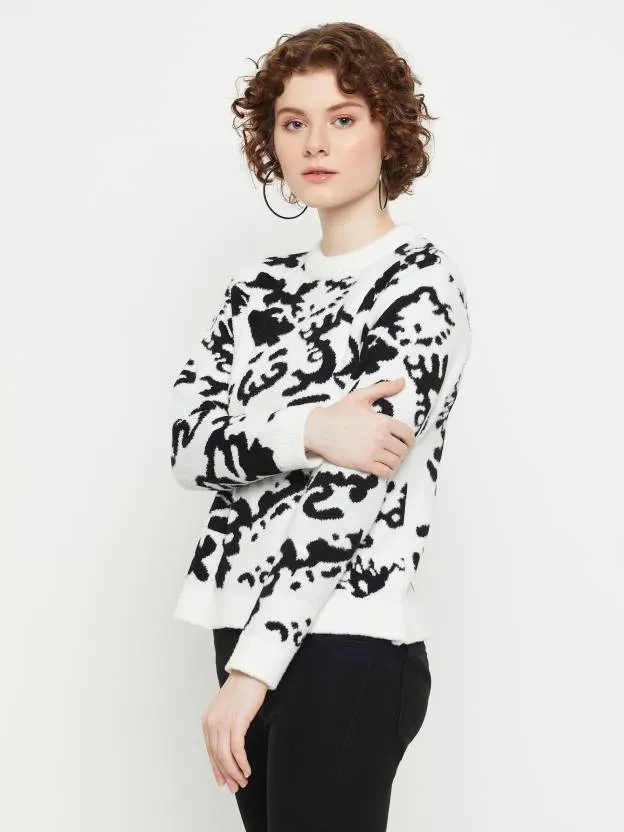 Classic White Woven Sweater