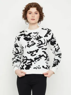 Classic White Woven Sweater