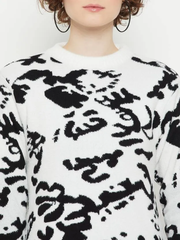 Classic White Woven Sweater