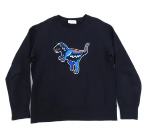 Coach Navy Dinosaur Graphic Crewneck Sweater - S