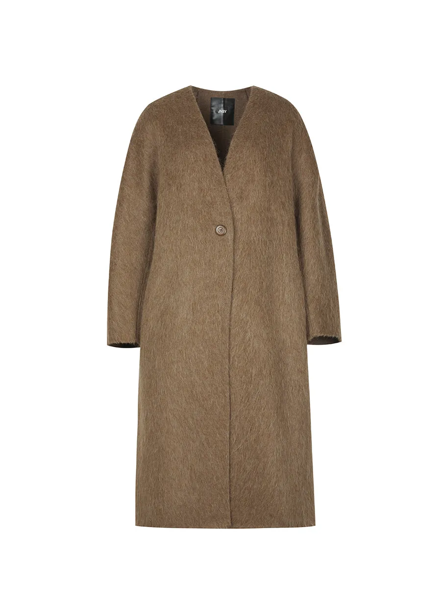 Coat / JNBY Wool-blend V-neck Coat