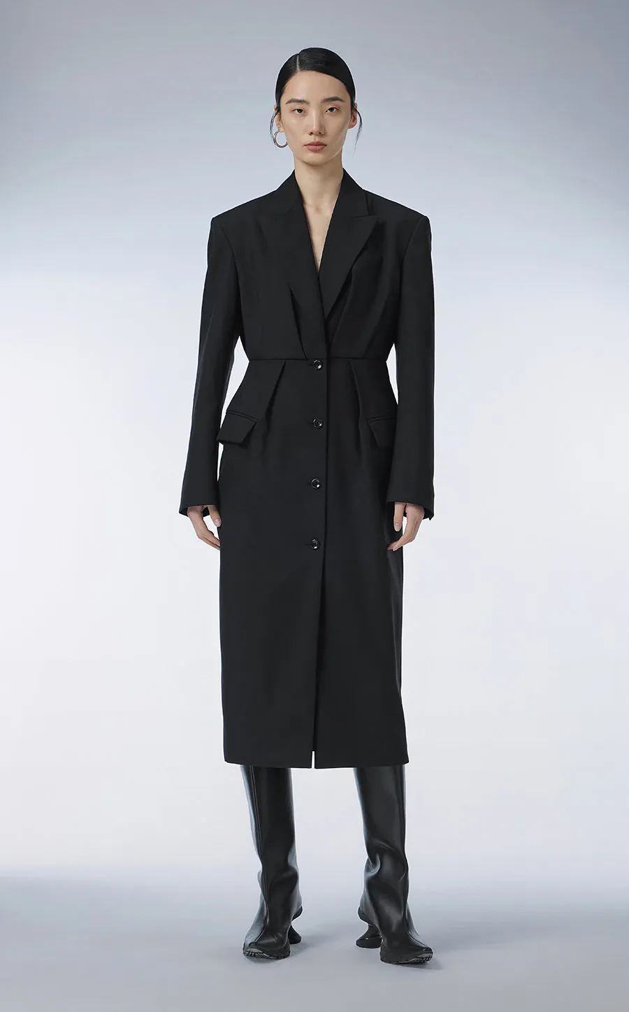 Coat / JNBY Wool Midi Trench Coat