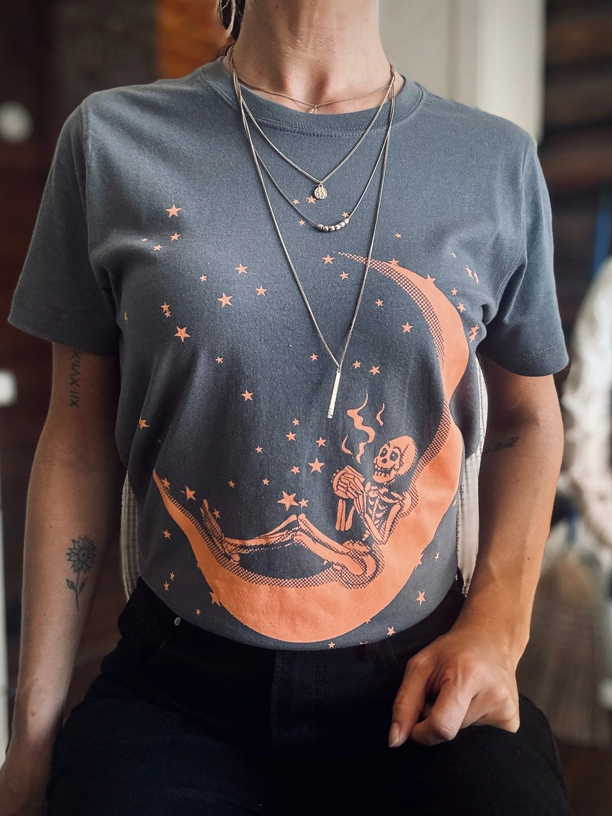 Coffee and Skeleton Tee