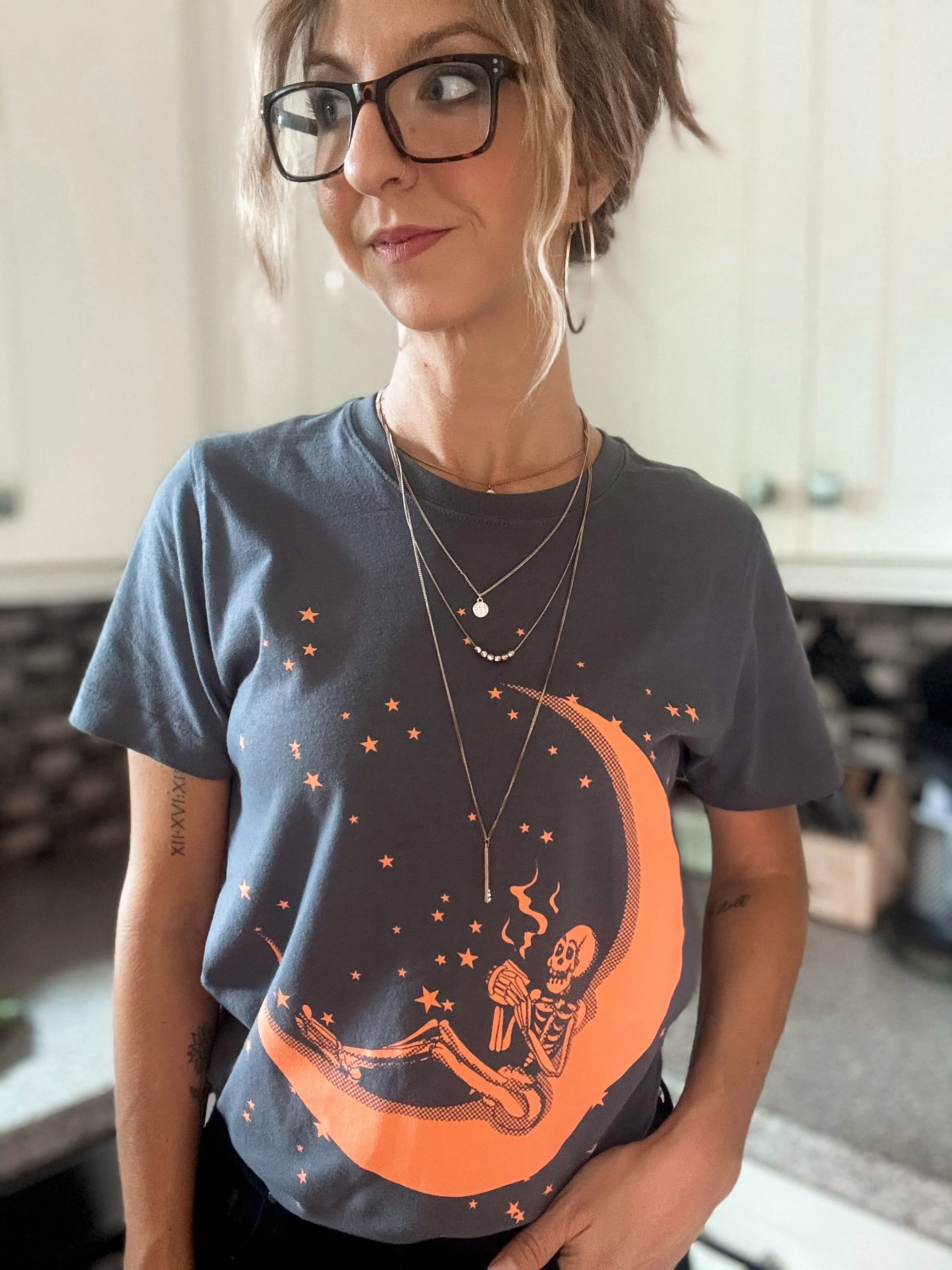 Coffee and Skeleton Tee
