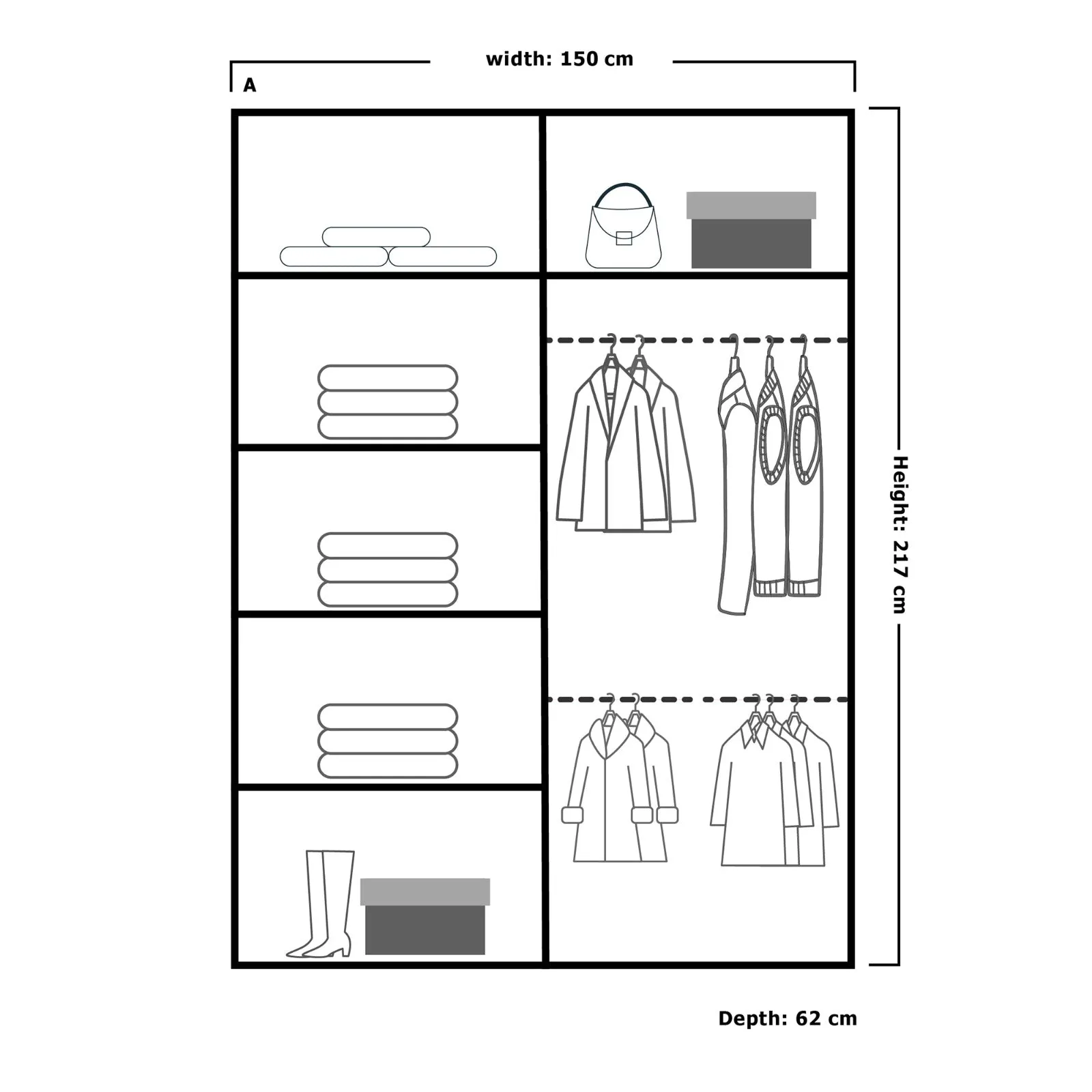 Colorado High Gloss Mirror Sliding Door Wardrobe