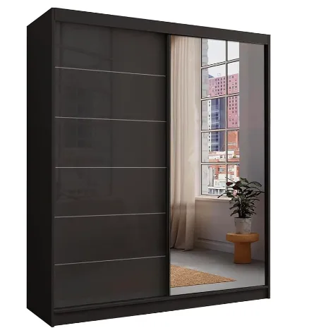 Colorado High Gloss Mirror Sliding Door Wardrobe