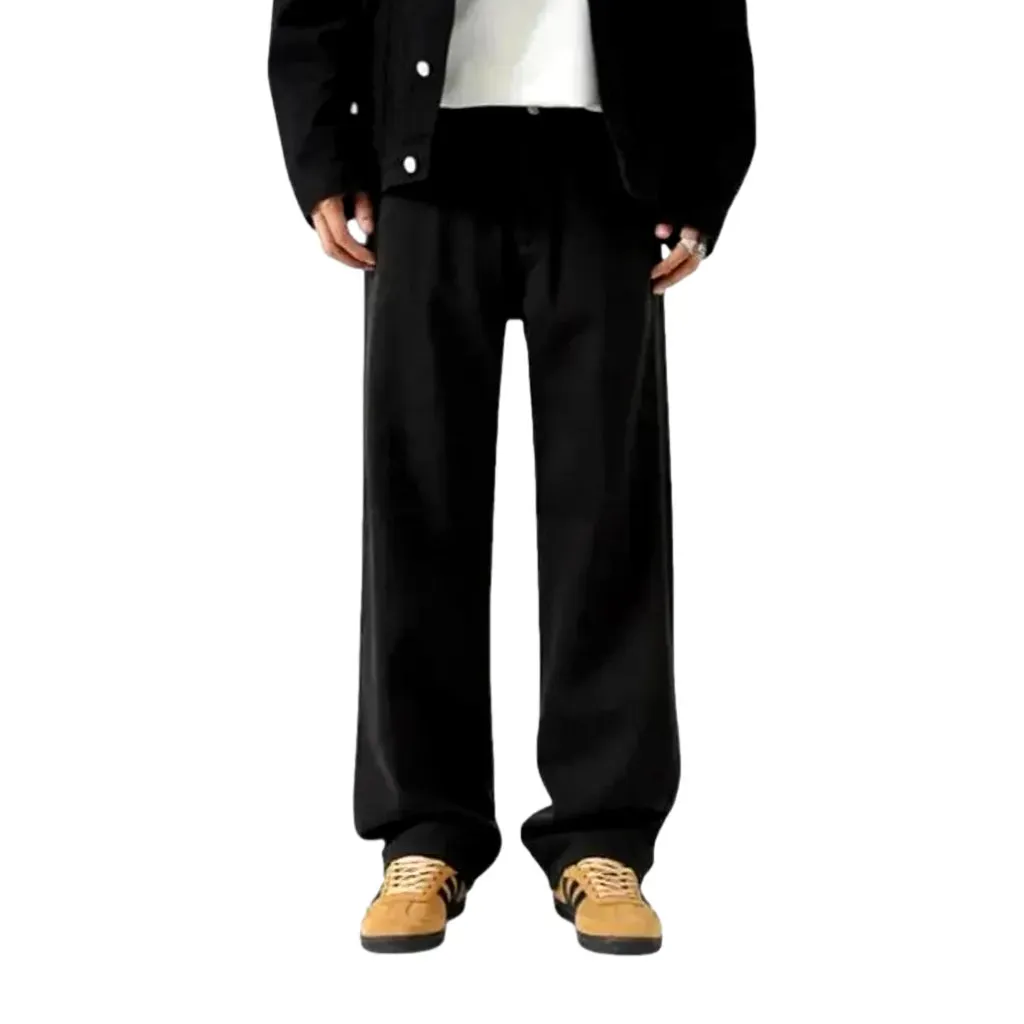 Colored slouchy boho style men's denim pants