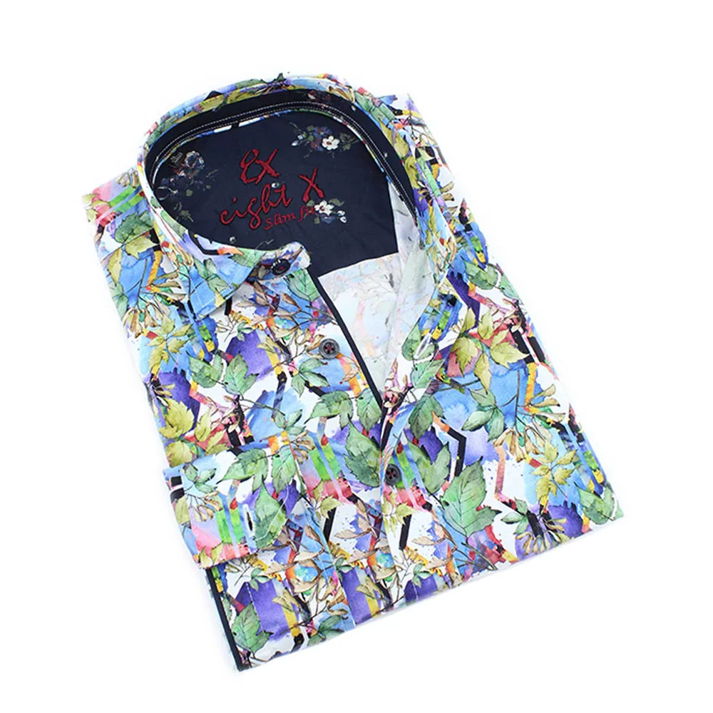 Colorful Leaves Button Down Shirt