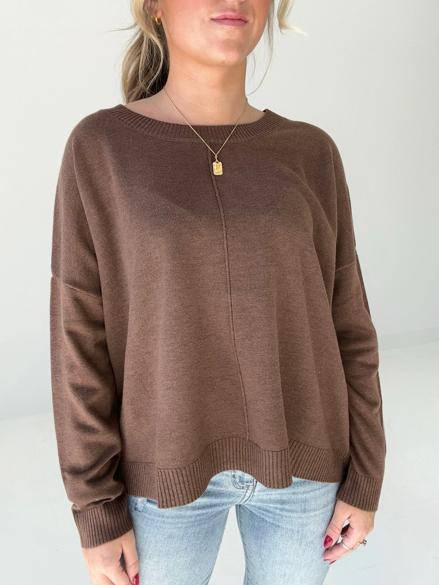 Cooling Down Lightweight Sweater - Brown