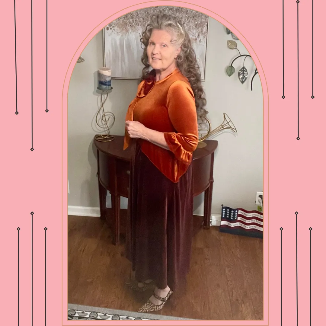 Copper/Brown Velvet Dress. S-3X.  Can Be Returned For Exchange Only!