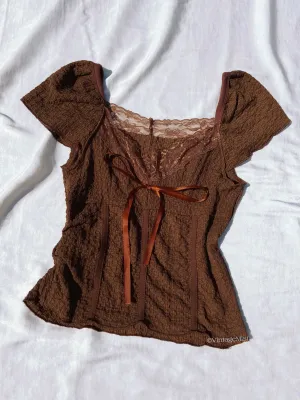 Coquette Bowknot Lace Chiffon Tank Top