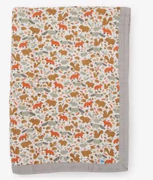 Cotton Muslin Baby Quilt - Fall Friends