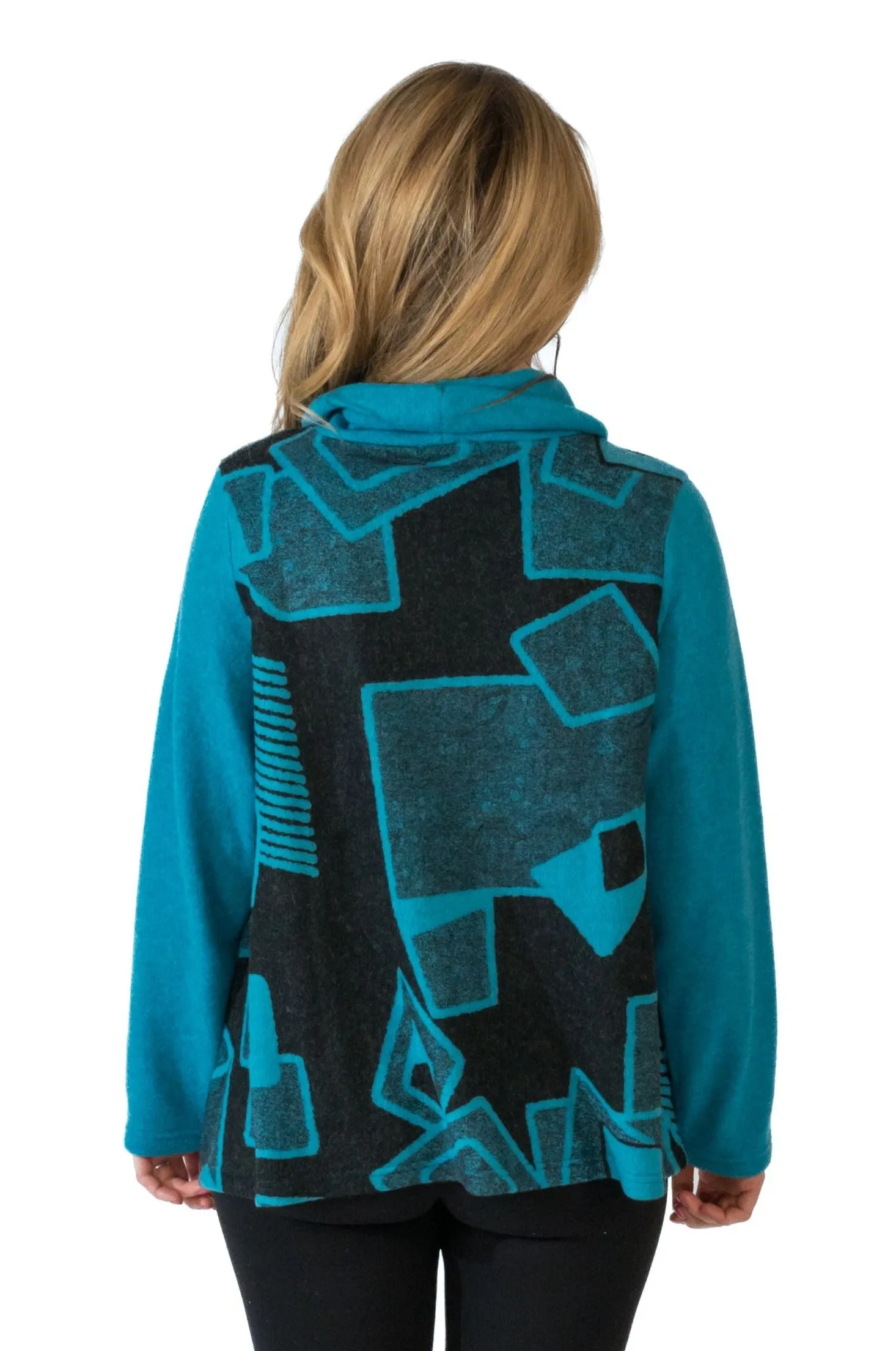 Cowl Neck Notch Front Tunic