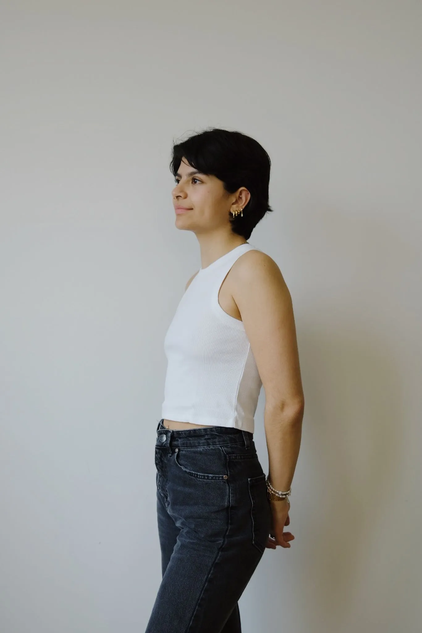 crop top - porto - white