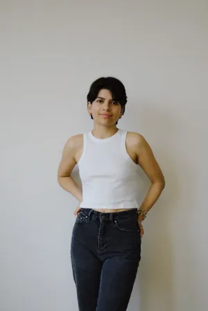 crop top - porto - white