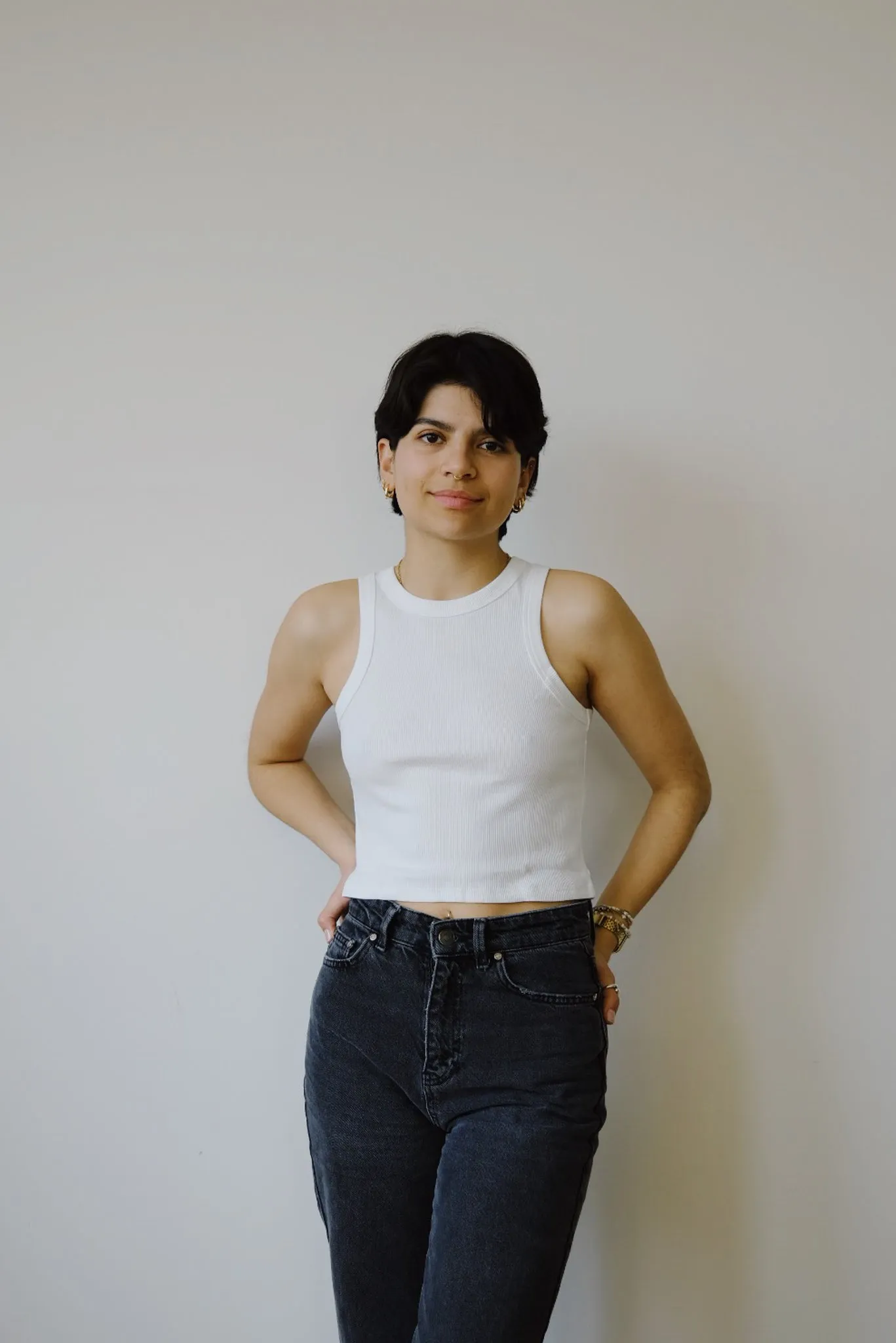 crop top - porto - white